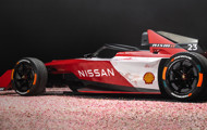 Side view of Nissan Formula E car